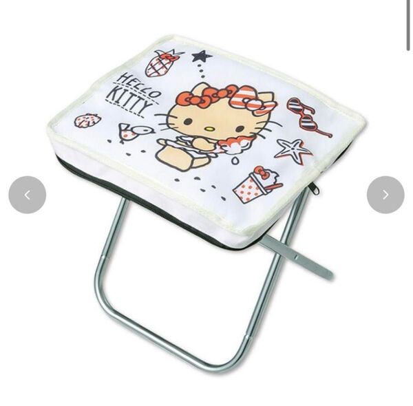 アベイル キティ ポケッタブルチェア 日焼けキティ ホワイト サンリオ