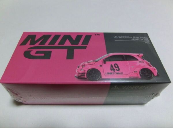 MINI GT 1/64 アバルト 595 LB-WORKS x Abas Works ピンク 左ハンドル 新品