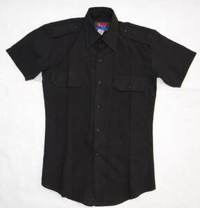 【943】実物　US　ポリスシャツ　サイズS 　ブラック　アメリカ製　通気性◎