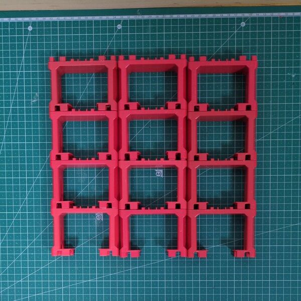 プラレール ブロック橋脚 12個 洗浄済 レイアウト 無限ループ 陸橋 大量 まとめ売り カラー 赤