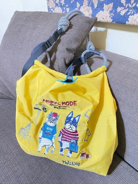 アニマルモード シナモンとパウロのワッシャーバッグ新品パラコードショルダーストラップ付き
