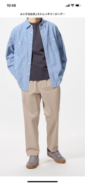 ユニクロ/UNIQLO ストレッチイージーアンクルパンツ メンズ Mサイズ ベージュ 未使用品
