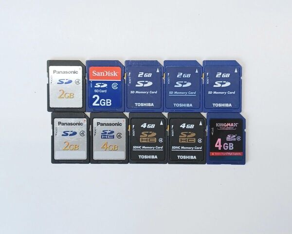 SDカード 2~4GB 10枚セット