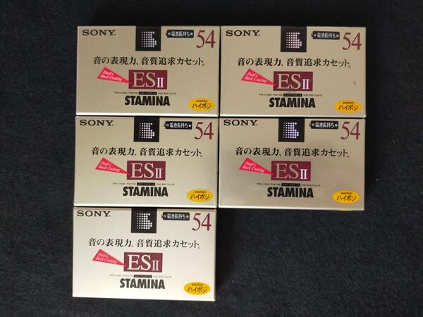 SONY ESⅡ STAMINA ハイポジ カセットテープ 54分 5本セット
