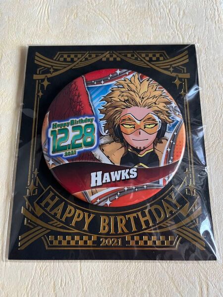 僕のヒーローアカデミア バースデー缶バッジ ホークス ヒロアカ 原画展
