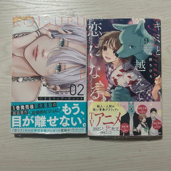 新品(シュリンク有)★キミと越えて恋になる 9巻/恋するリップティント 2巻 ハガキなし