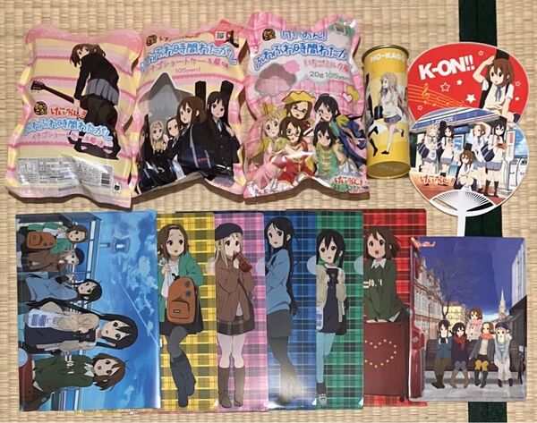 けいおん グッズまとめ わたがし 貯金箱 うちわ クリアファイル 下敷き