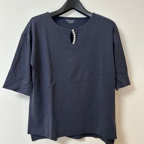 DoCLASSE 五分袖トップス パール ネイビー