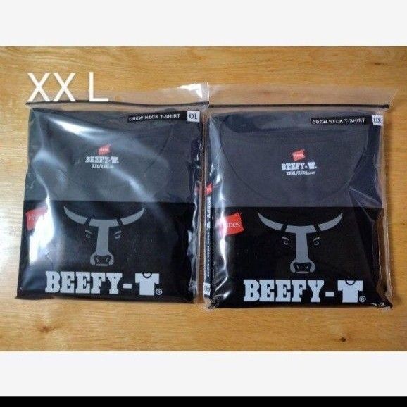 ビーフィー 2枚組 黒 ブラック メンズ ユニセックス Tシャツ 半袖 XXL