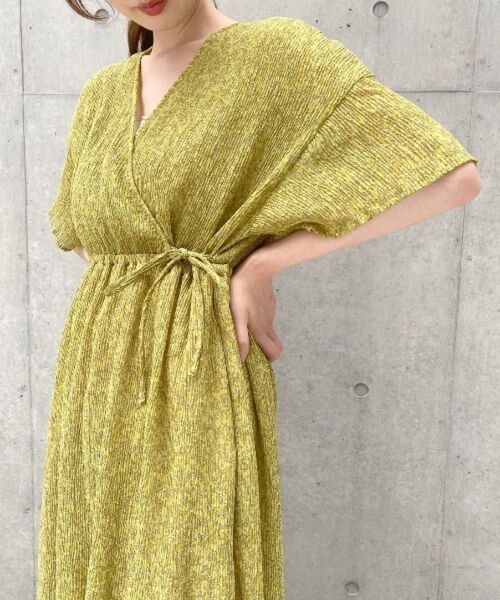 新品 Kastane カスタネ サリー柄楊流カシュクールワンピース