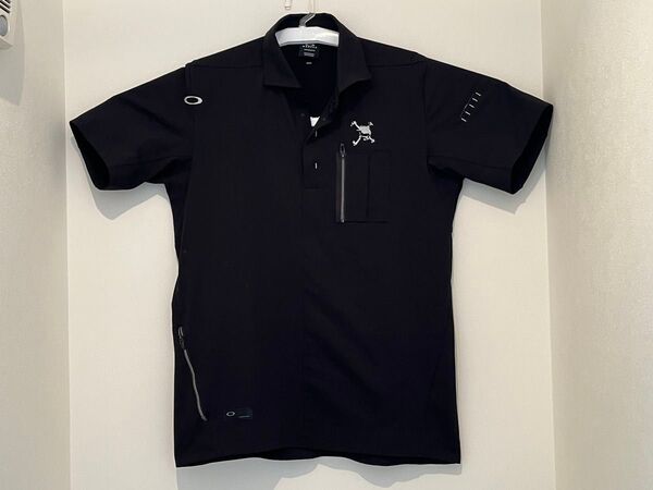 オークリー 半袖 ポロシャツ(Oサイズ)OAKLEY ゴルフウェア ブラック