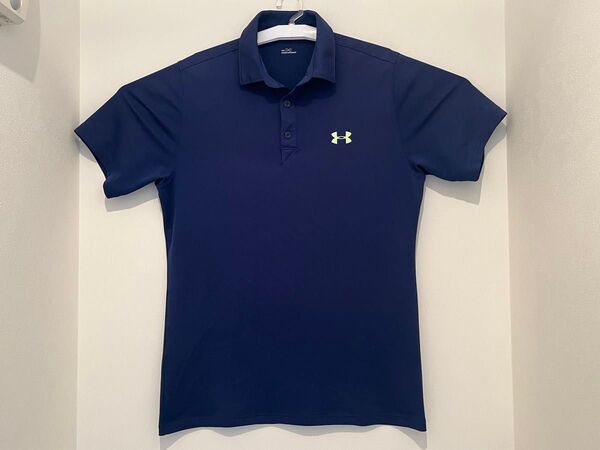 アンダーアーマー 半袖 ポロシャツ(XOサイズ)ネイビー ゴルフウェア UNDER ARMOUR