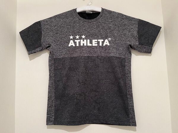 アスレタ 半袖 Tシャツ(160サイズ)サッカートレーニングウェア ATHLETA プラクティスシャツ グレー