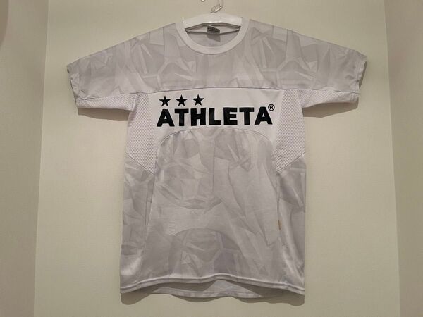 アスレタ 半袖 Tシャツ(Sサイズ)サッカートレーニングウェア ATHLETA プラクティスシャツ ホワイト