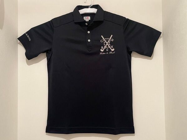 デサント カッターアンドバック ゴルフウェア(Mサイズ)半袖 ポロシャツ ブラック GOLF