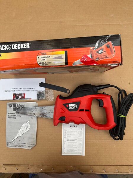 BLACK&DECKER(ブラックアンドデッカー):400W 電動式ノコギリ KS880EC JP 100mm 中古品