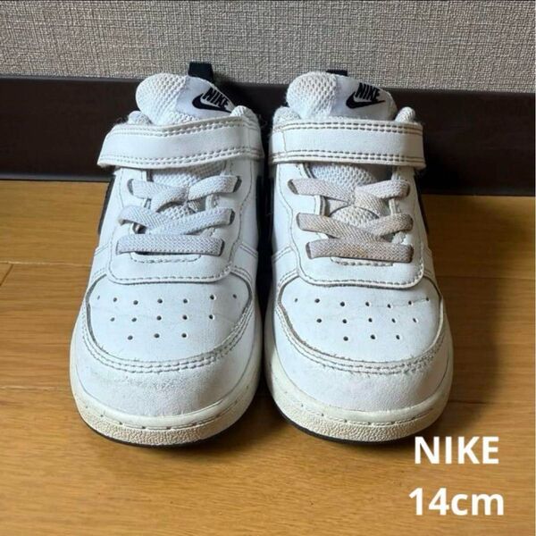 NIKE ナイキ コート ボロー 14cm キッズ スニーカー ホワイト