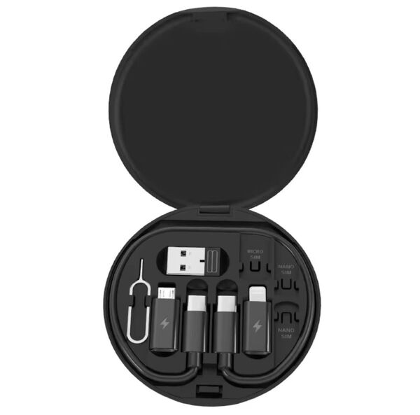 充電ケーブルセット Type-C microUSB Lightning 変換アダプター ケース付き