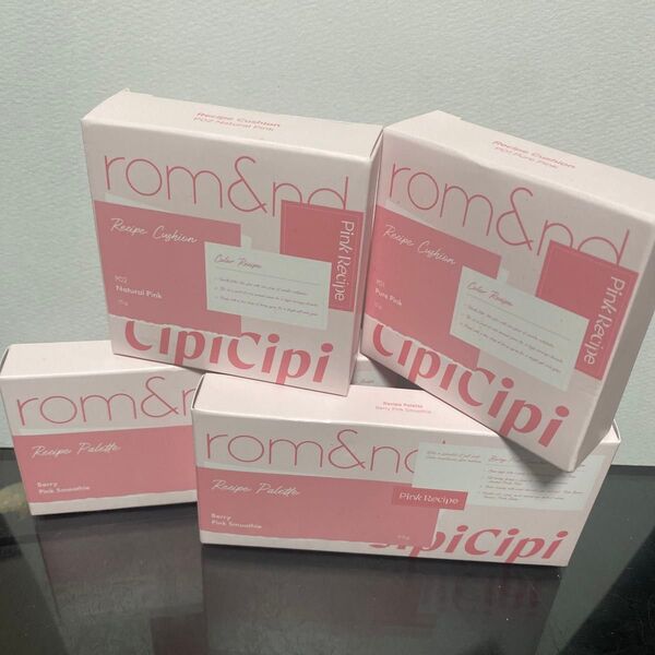 CipiCipi ロムシピ レシピパレット (本体 ベリーピンクスムージー) 2個、レシピクッションP01、02