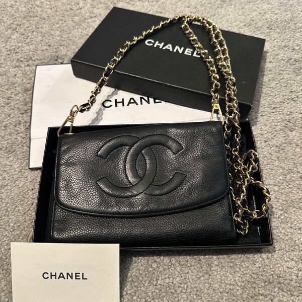 CHANEL 三つ折り財布 財布 チェーンウォレット ショルダーバッグ シャネル ココマーク