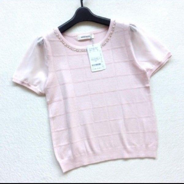 MISCH MASCH ミッシュマッシュ 袖シフォンニット