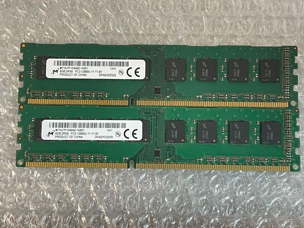 micron PC3-12800 DDR3-1600 16GB 8GB×2 BIOS確認済