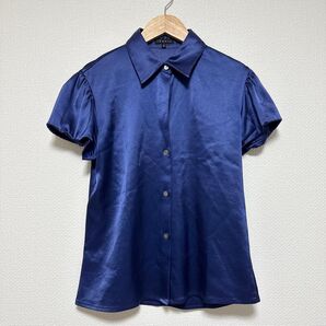 theory セオリー サテン生地 シフォンスリーブ 半袖 シャツ L