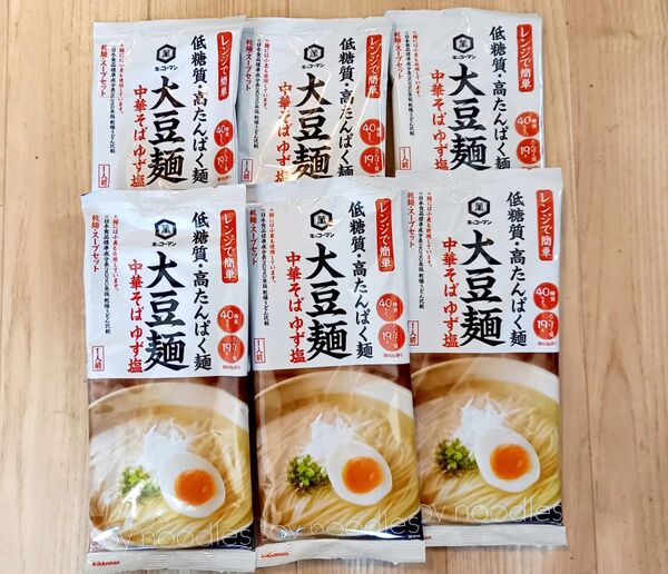 キッコーマン 大豆麺 中華そば ゆず塩 104gx6個