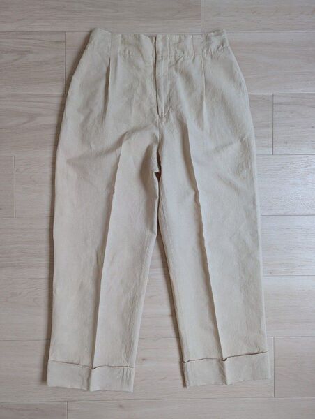MORRIS & SONS モリスアンドサンズ リネンコットンイージーパンツ 裾ダブル size1/生成り/日本製