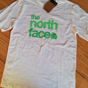 ☆評価1000セール☆THE NORTH FACE Tシャツ ホワイト×グリーン タグつき 新品未使用 M メンズ レディス