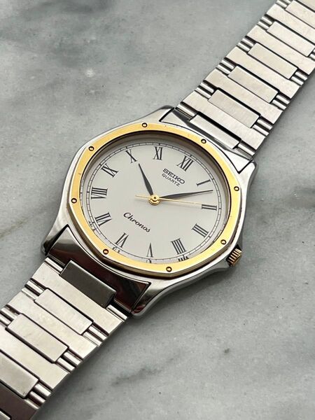 【電池交換済み】SEIKO Chronos classic コンビ クロノス セイコー