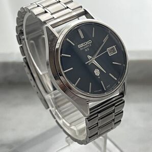 【電池交換済み】SEIKO QUARTZ QZ ネイビー DATE デイト