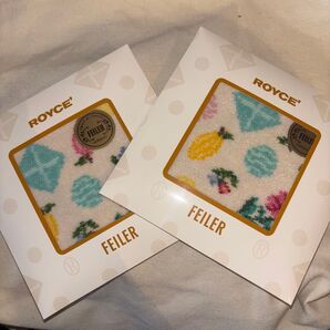 ROYCE' FEILER コラボ タオルハンカチ 青黄2色セット