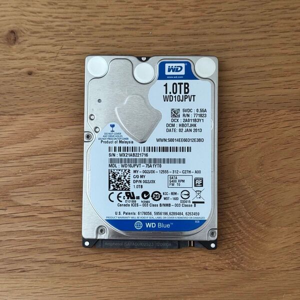 正常品 HDD 1TB 2.5インチ WD Blue ①