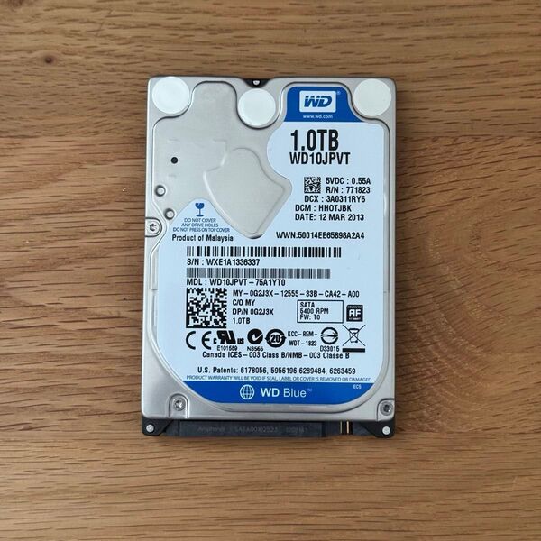 正常品 HDD 1TB 2.5インチ WD Blue ③