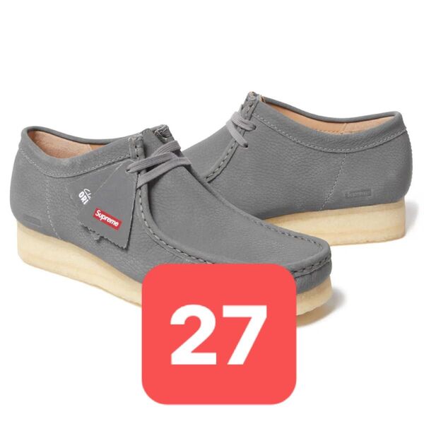 Supreme × Clarks Reflective Wallabee "Silver"
