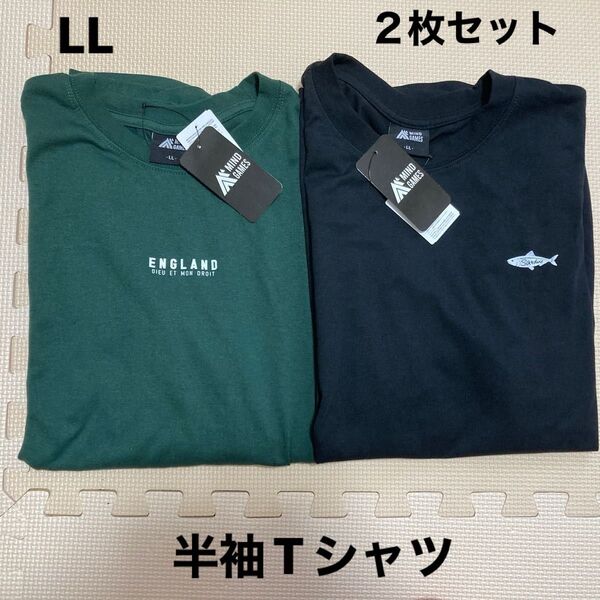 新品 メンズ 半袖Tシャツ 2枚セット LLサイズ ワンポイント 半袖 Tシャツ MINDGAMES シャツ アメカジ カジュアル