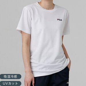 【FILA】ワンポイントロゴ半袖Tシャツ ホワイト