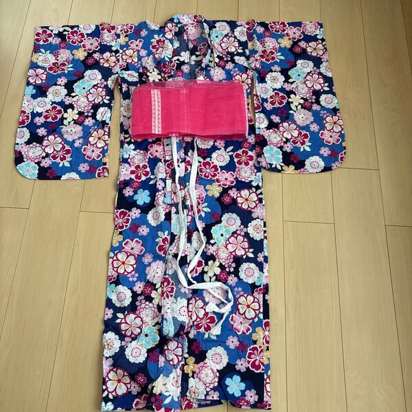 子供用 浴衣(帯付き)130センチ
