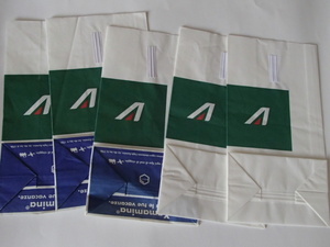 ●●アリタリア航空　エチケット袋　防水袋　5枚