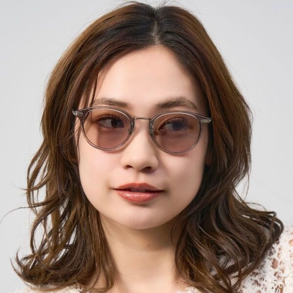 UNITED ARROWS ×Zoff ボストン型サングラス クリア グレージュ