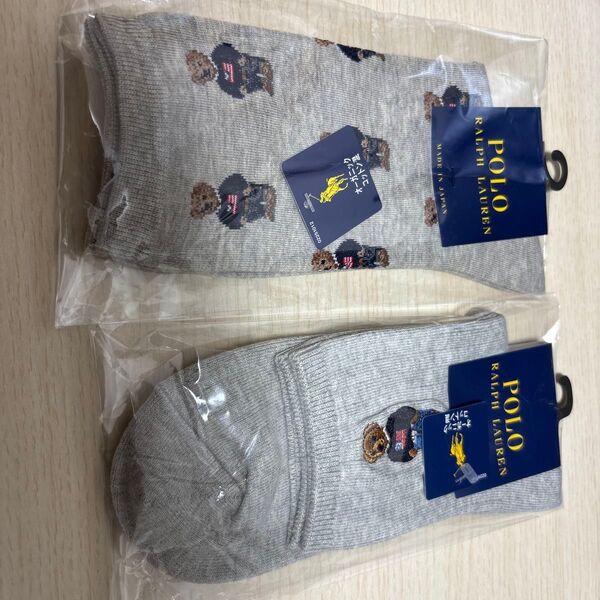ポロラルフローレン POLO RALPH LAUREN ソックス ポロベア ワンポイント クルーソックス 3207-311 二足