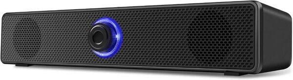 スピーカー サウンドバー pc ス 有線スピーカー USB接続 LEDライト 、テレビ、ノートパソコン、デスクトップパソコンに対応