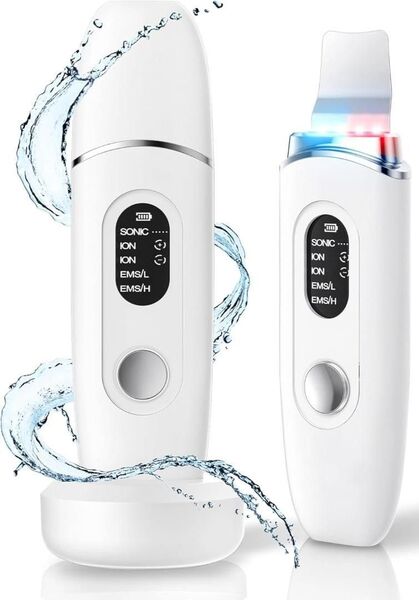 美顔器 ウォーターピーリング IPX7防水 超音波 ピーリング 毛穴洗浄 イオン導入 EMSマッサージ 毛穴ケア