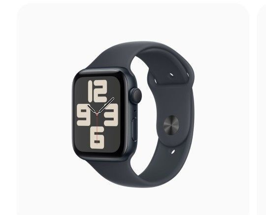 Apple Watch SE(GPSモデル)- 44mmミッドナイトアルミニウムケースとミッドナイトスポーツバンド - M/L