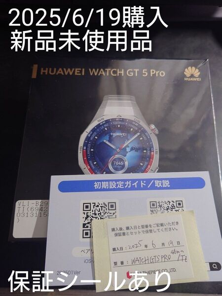 新品同様 HUAWEI WATCH GT 5 Pro 46mm チタニウムベルト