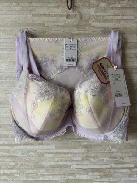 E80L」トリンプ レッドレーベル天使ブラ スリムライン コスモス花ブラショーツ