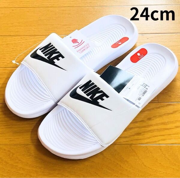 【新品】NIKE ビクトリー ワン スライド 24cm 白 ナイキ ホワイト