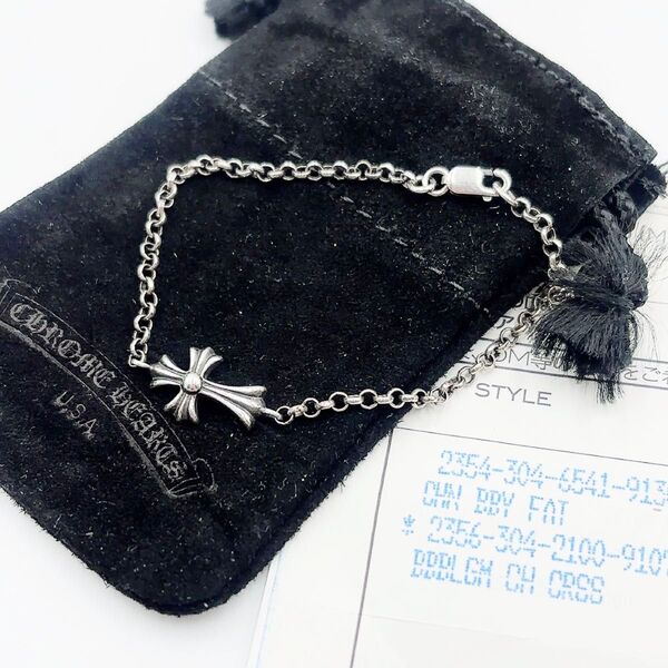クロムハーツ CHN BBY FAT ベイビーファットチェーン シルバーブレスレット 販売証明付き CHROME HEARTS