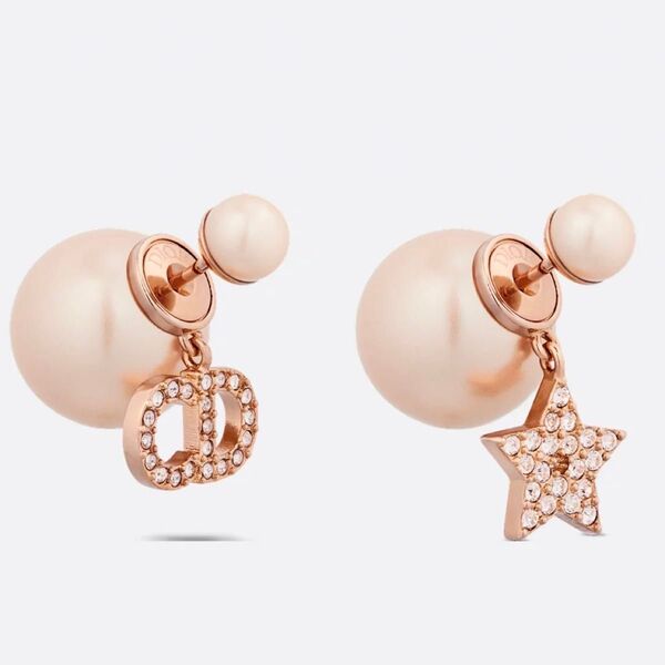 Dior Tribales ピアス メタル レジンパール クリスタル ピンクゴールド ディオール トライバル